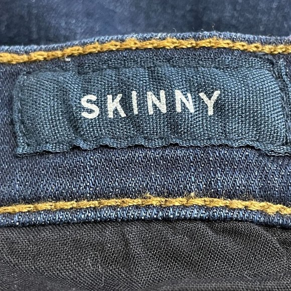 Aeropostale Skinny Jeans Sz 6 /28 Mid-Rise Dark Denim Skinny Stretch 31" Inseam - Picture 4 of 11